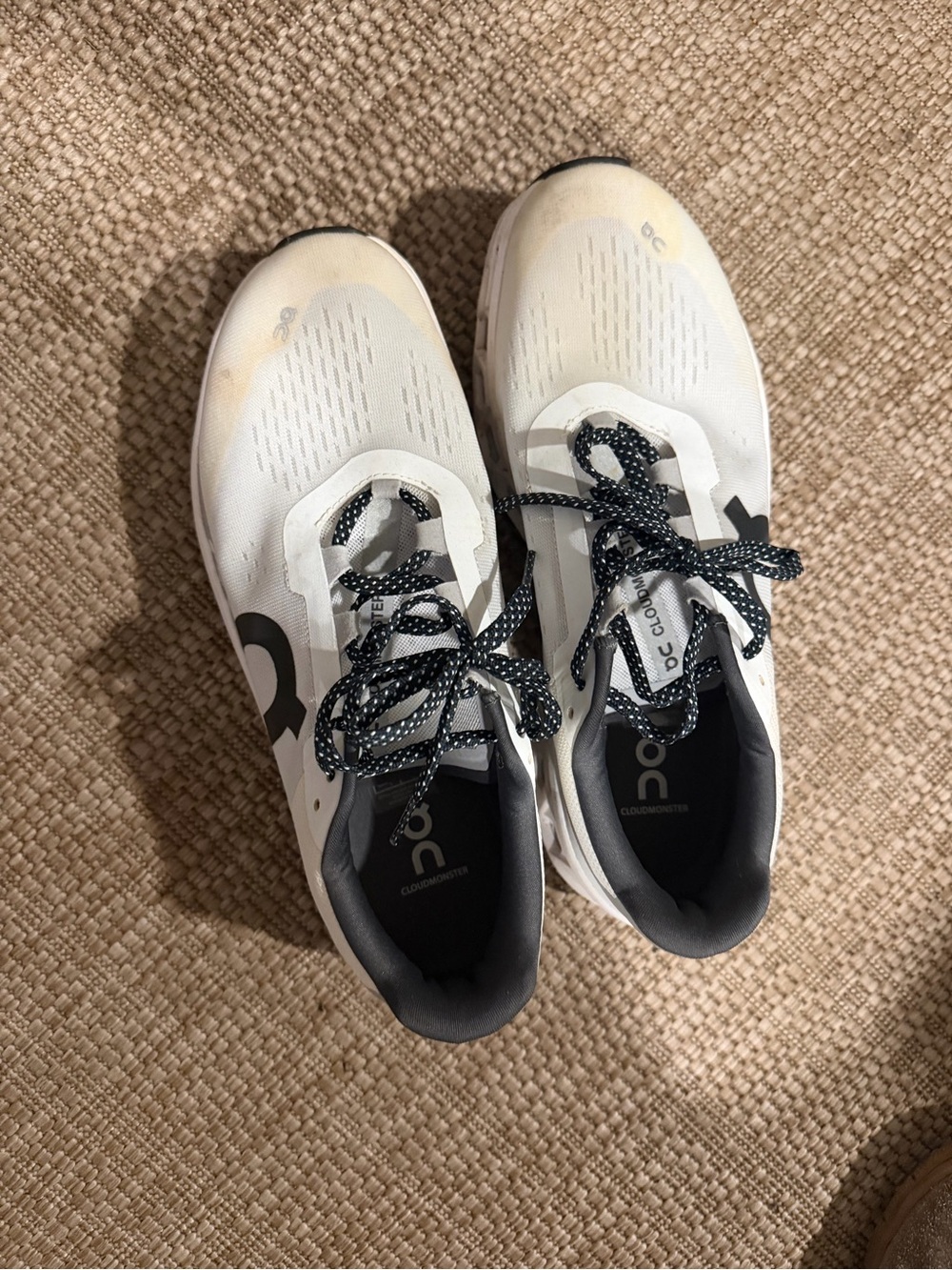 On Running Men’s White and Black Athletic Sneakers - Picture 3 of 5